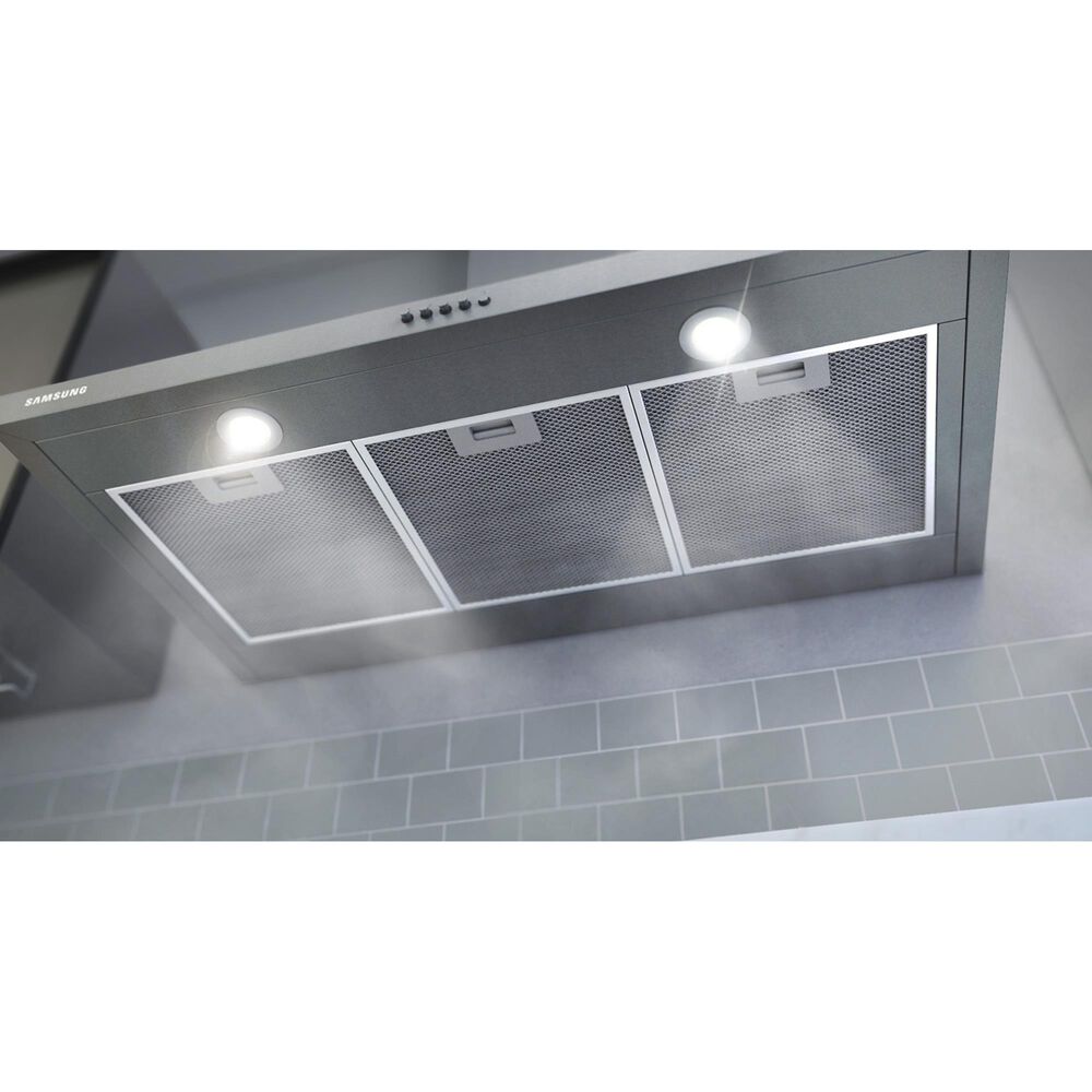 Samsung 30&quot; Digital Chimney Range Hood in Black Stainless Steel, , large