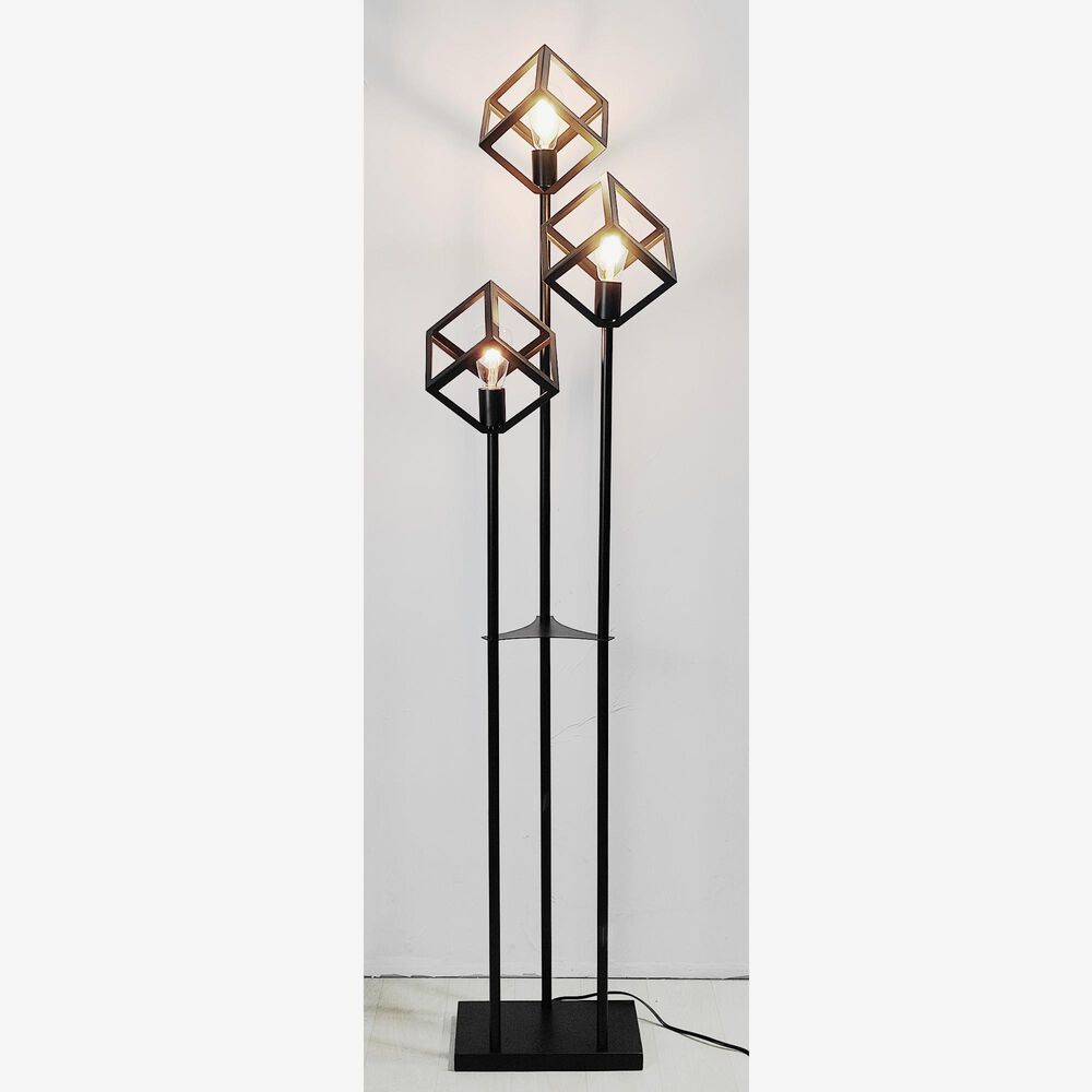 Lite Source Cuboid Floor Lamp in Black, , large