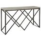 Flair Industries Console Table in Concrete Gray and Ebony, , large