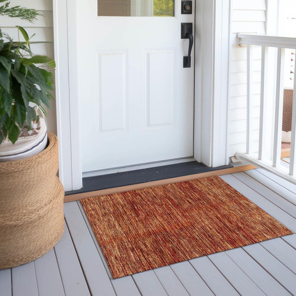 Dalyn Rug Company Soft Essentials Solid Paprika 1'8" x 2'6" Indoor/Outdoor Area Rug, , large