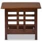 Baxton Studio Larissa End Table in Cherry Brown, , large