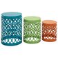 Maple and Jade Accent Table in Bright Blue, Green and Orange (Set of 3), , large