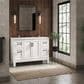 Kohler Quo 48" Single Bathroom Vanity in White with 3 cm Pure White Quartz Top and Oval Sink, , large
