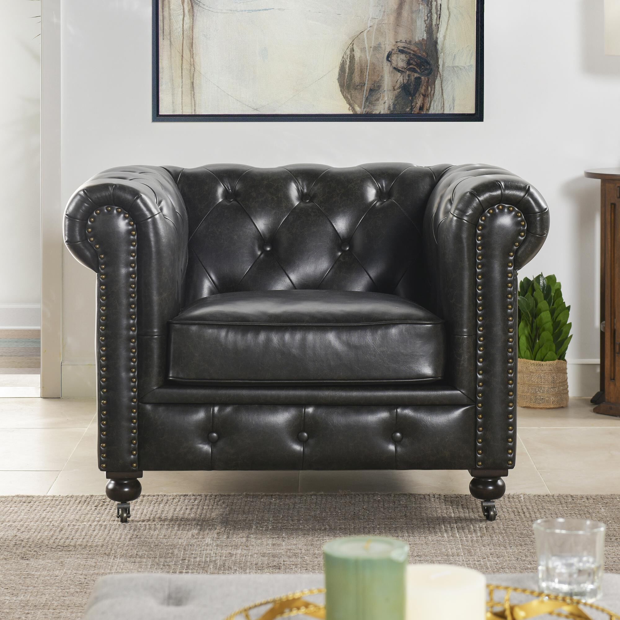 Large chesterfield best sale chair