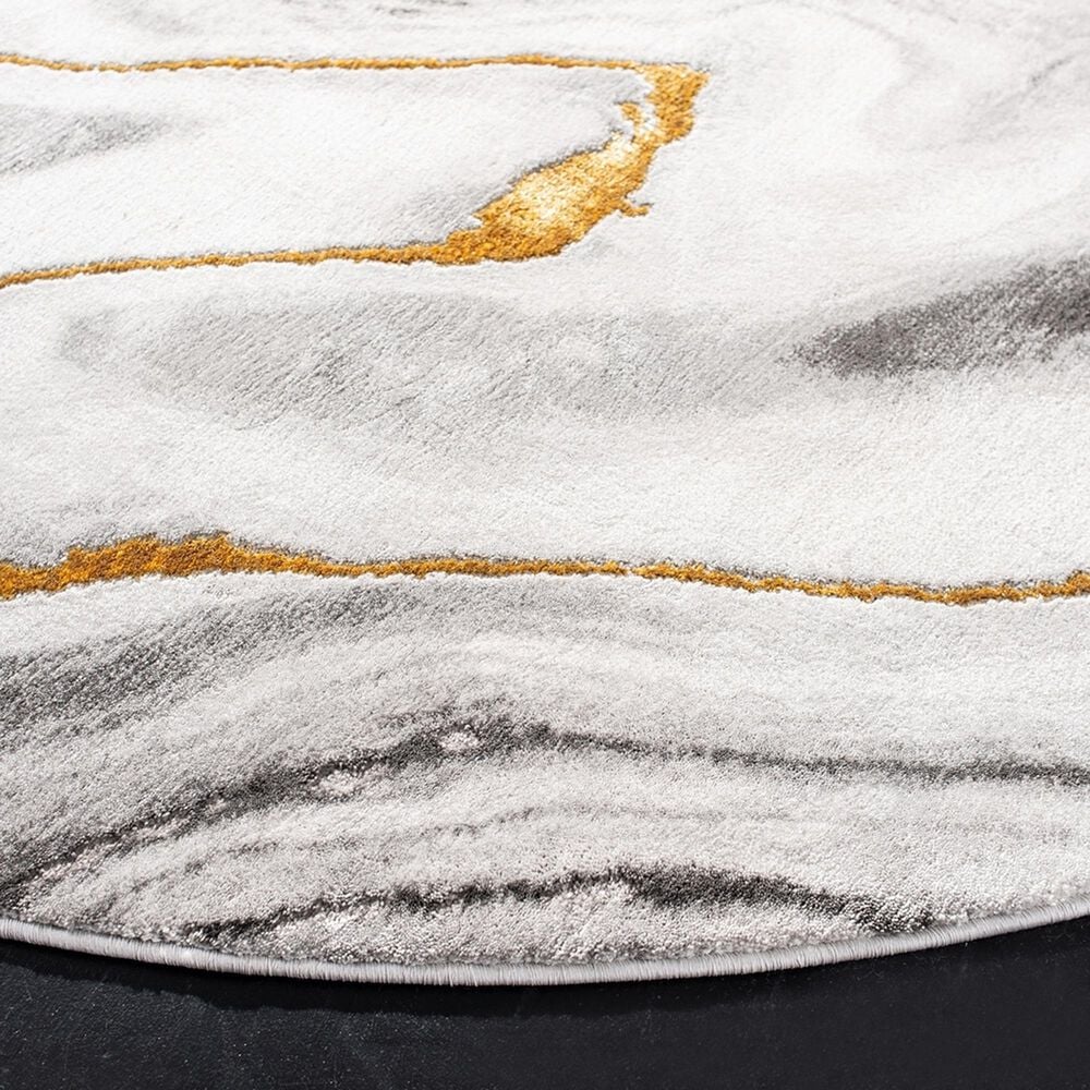 Safavieh Craft 10&#39; Round Grey and Gold Area Rug, , large
