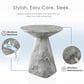Furniture of America Karvyn 18" Marble Side Table in Gray, , large