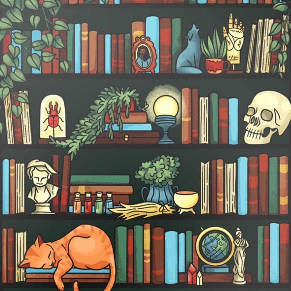 PopSockets MagSafe Case for Kindle 12th Gen in Storied Shelves, , large