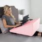 Timberlake Lavish Home High Wedge Memory Foam Pillow in Pink, , large