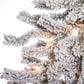 The Gerson Company 6" Pre-Lit Artificial Flocked Alpine with White Lights in Green, , large