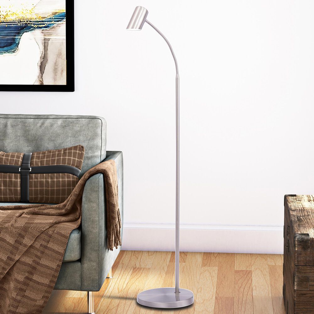 Lite Source Thea Floor Lamp in Brushed Nickel, , large