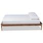 Baxton Studio Tallis Queen Platform Bed Frame in Walnut Brown, , large