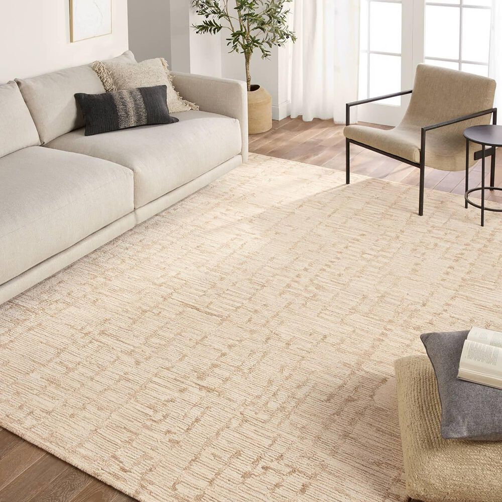 Jaipur Labyrinth Herculean 5&#39; x 8&#39; Cornstalk, Nomad, Brown Rice and Ancient Scroll Area Rug, , large