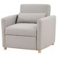 Lifestyle Solutions Conley Convertible Chair in Light Grey, , large