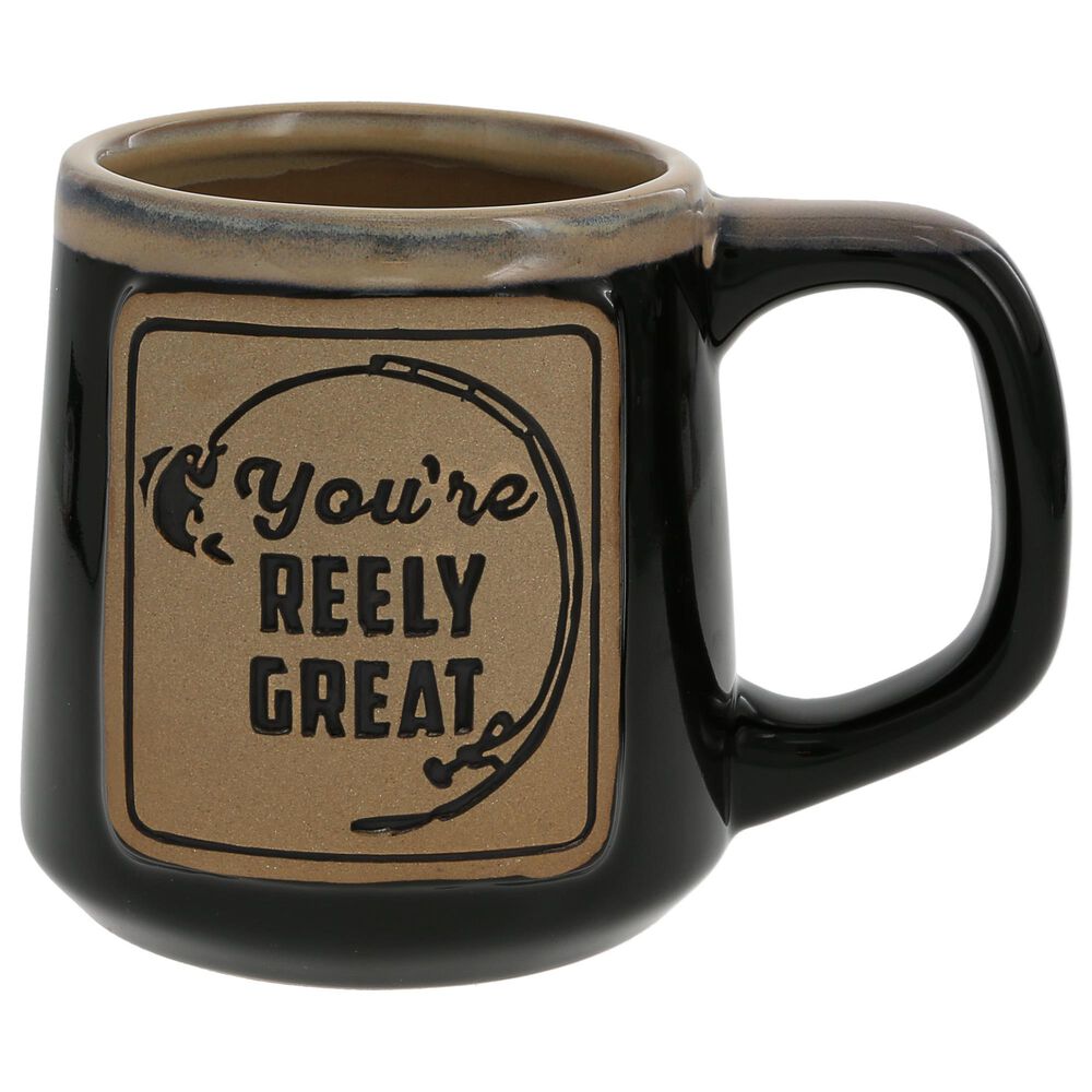 Pavilion Reely Great 16 Oz Mug in Black and Cream, , large