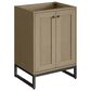 James Martin Vanities Chianti 24" Single Bathroom Vanity in Walnut Whisper and Champagne Brass with 2 cm White Glossy Composite Stone Top and Rectangular Sink, , large