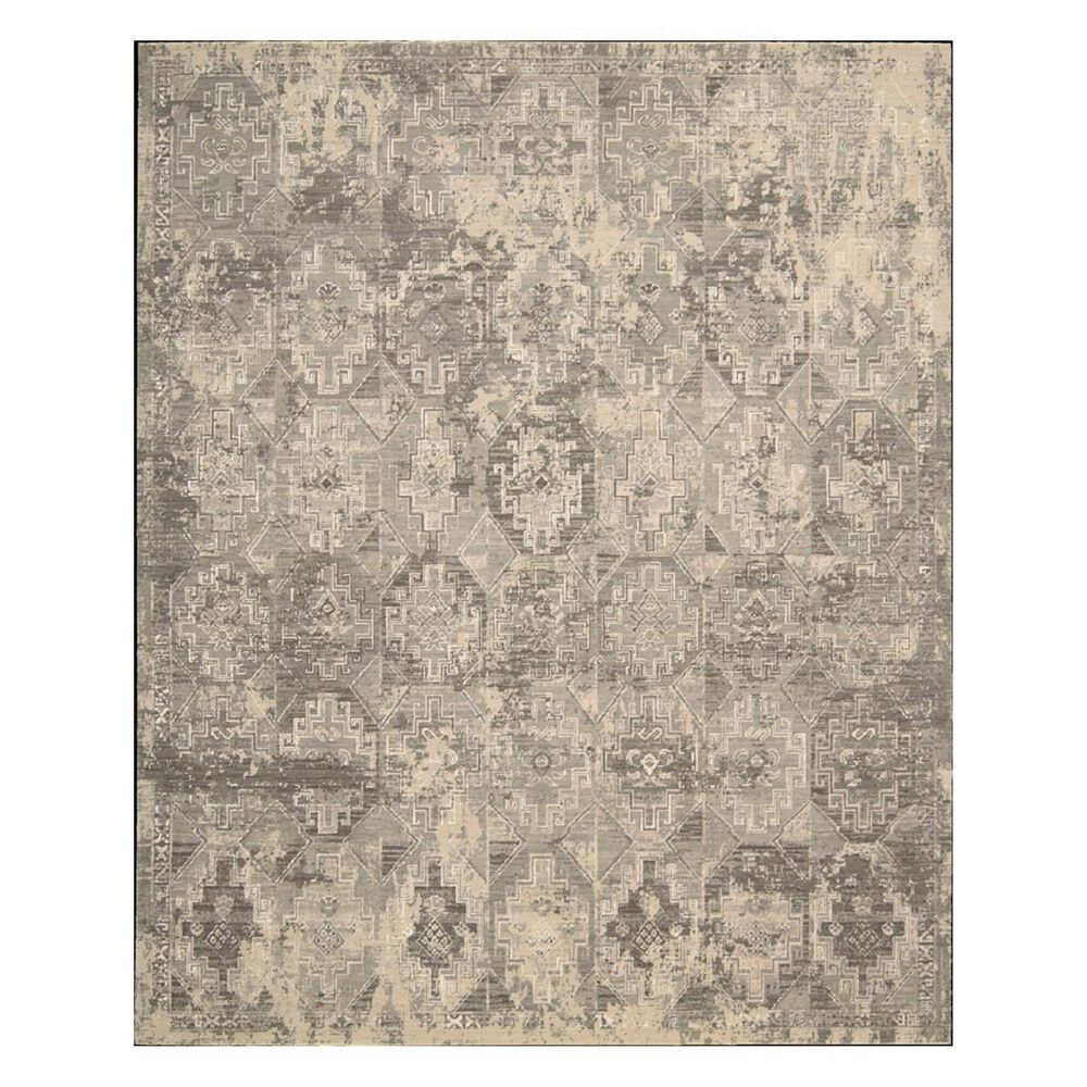 Nourison Silk Elements SKE19 12" x 15" Mushroom Area Rug, , large