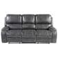 Crystal City Keily Manual Reclining Sofa with Dropdown Table in Dove Grey, , large