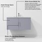 Lexora Home Geneva 36" Single Bathroom Vanity in Dark Grey with 2 cm White Carrara Marble Top and Rectangular Sink, , large