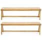 Hearth and Haven Outdoor Dining Bench in Light Teak (Set of 2), , large