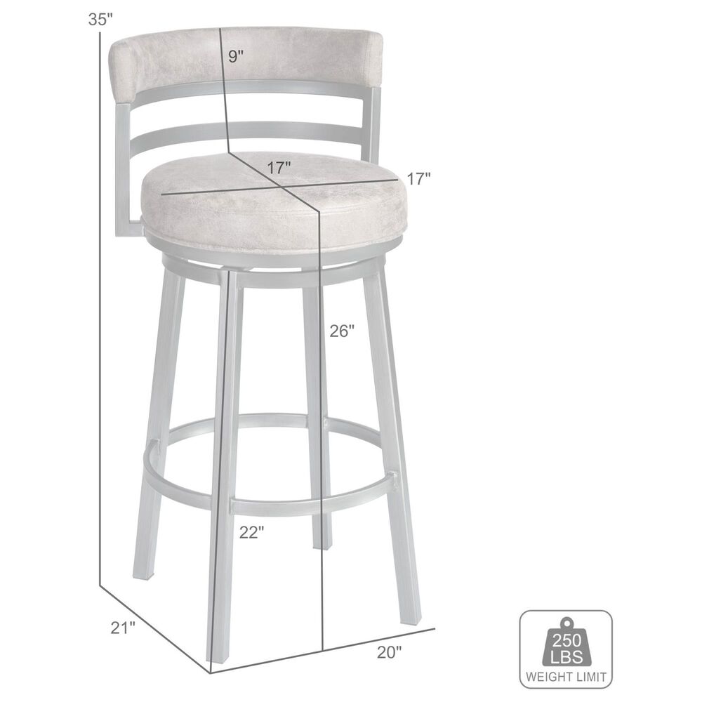 Blue River Madrid Swivel Counter Stool in Mineral, , large