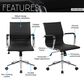 Techni Sport Modern Medium Back Executive Office Chair in Black, , large
