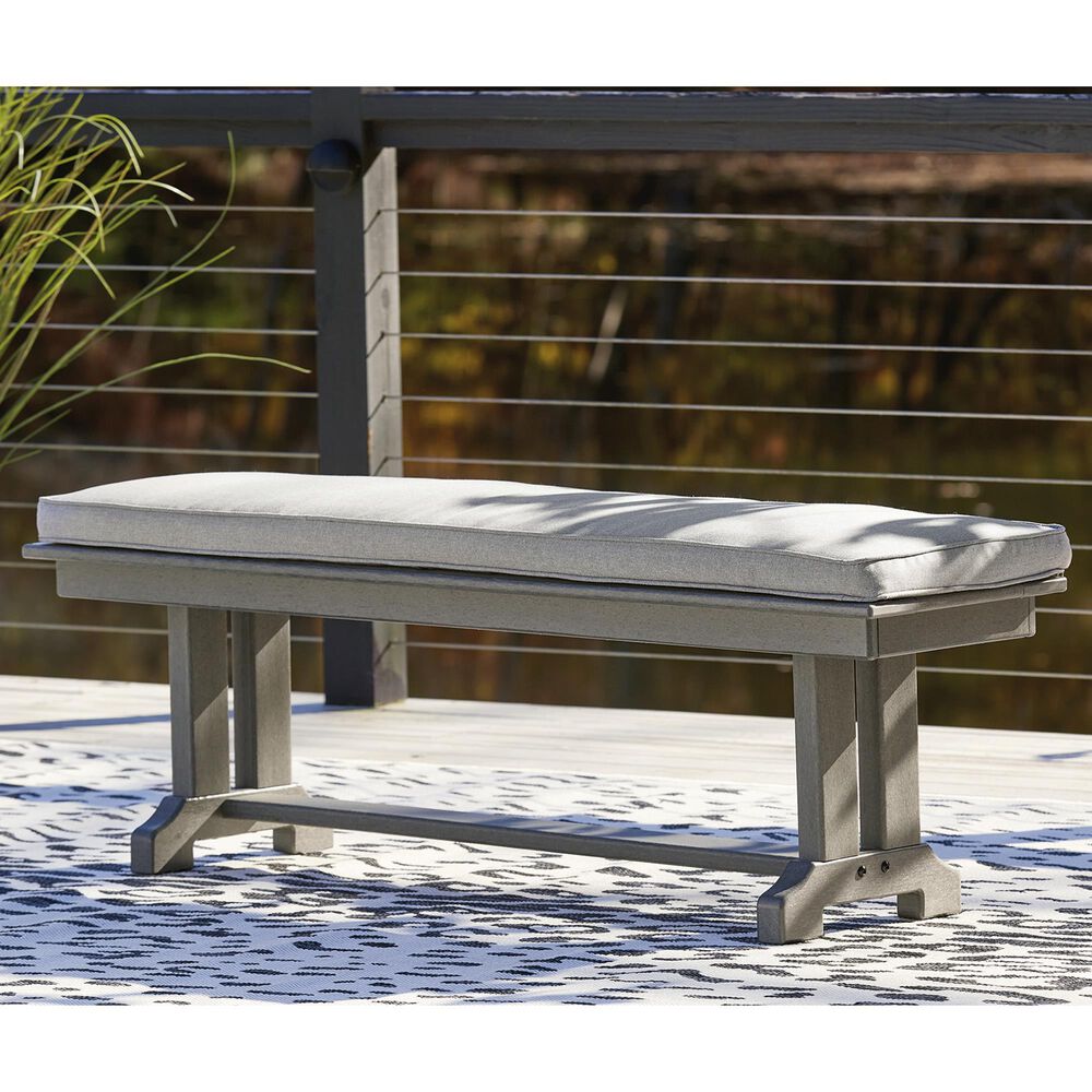 Ashley Visola Patio Bench in Gray, , large