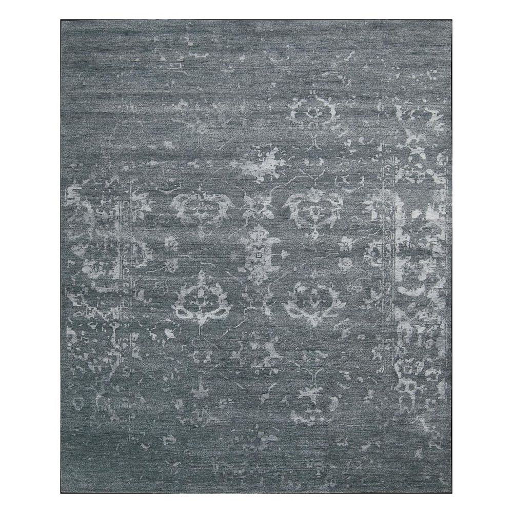 Nourison Silk Shadows SHA15 7'9" x 9'9" Blue Stone Area Rug, , large