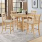 Pacific Landing Lavon 5-Piece Oval Counter Height Dining Set in Light Oak, , large