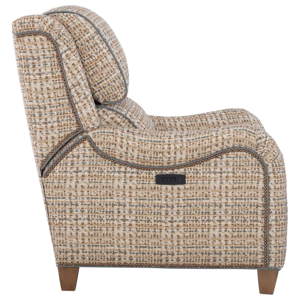 Bradington-Young Kashton 3-Way Double Power Lounger Recliner in Straw and Gray, , large