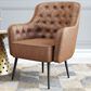 Zuo Modern Tasmania Accent Chair in Vintage Brown and Gold, , large