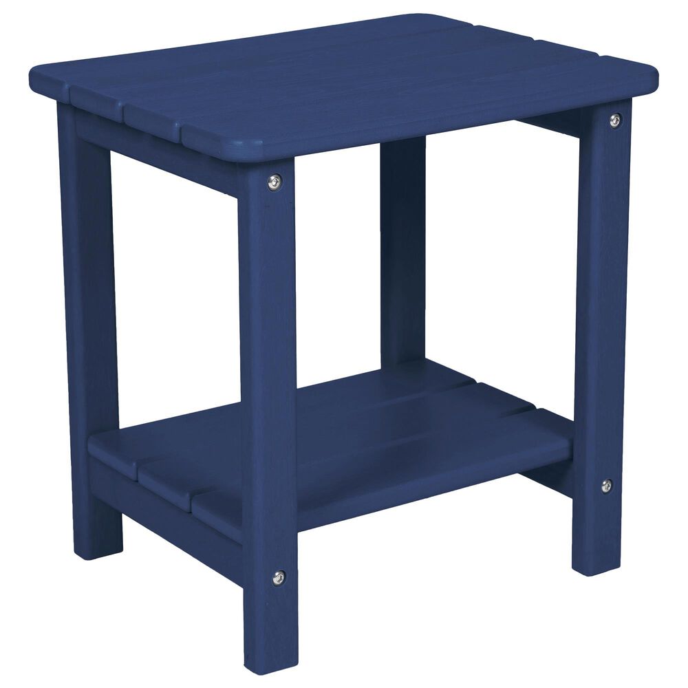 Hearth and Haven 3-Piece Outdoor Folding Adirondack Chair Set with Side Table in Navy Blue, , large