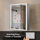 Lexora Home Mesa 20" x 28" LED Mirror Medicine Cabinet with Defogger in Aluminium, , large