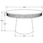 Pacific Landing Ortega Pedestal Dining Table in Natural and White - Table Only, , large