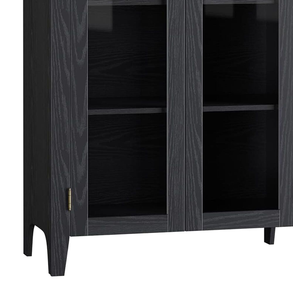 GARVEE 63" Arched Kitchen Pantry Cabinet in Black, , large