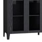 GARVEE 63" Arched Kitchen Pantry Cabinet in Black, , large