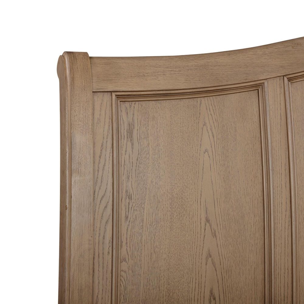 Riva Ridge Oxford California King Sleigh Storage Bed in Tan with USB Ports, , large