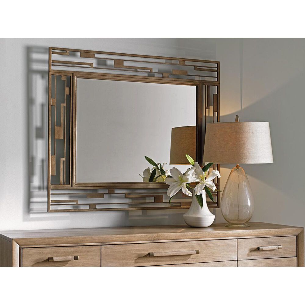 Lexington Furniture Shadow Play Studio Metal Mirror in Burnished Silver , , large