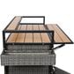 HOMLUX 53" Wicker Outdoor Kitchen Island in Grey, , large