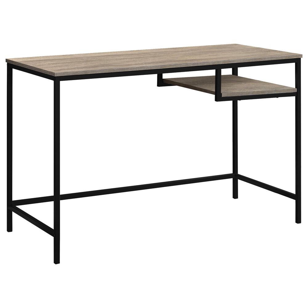 Monarch Specialties 48" Computer Desk in Dark Taupe and Black, , large