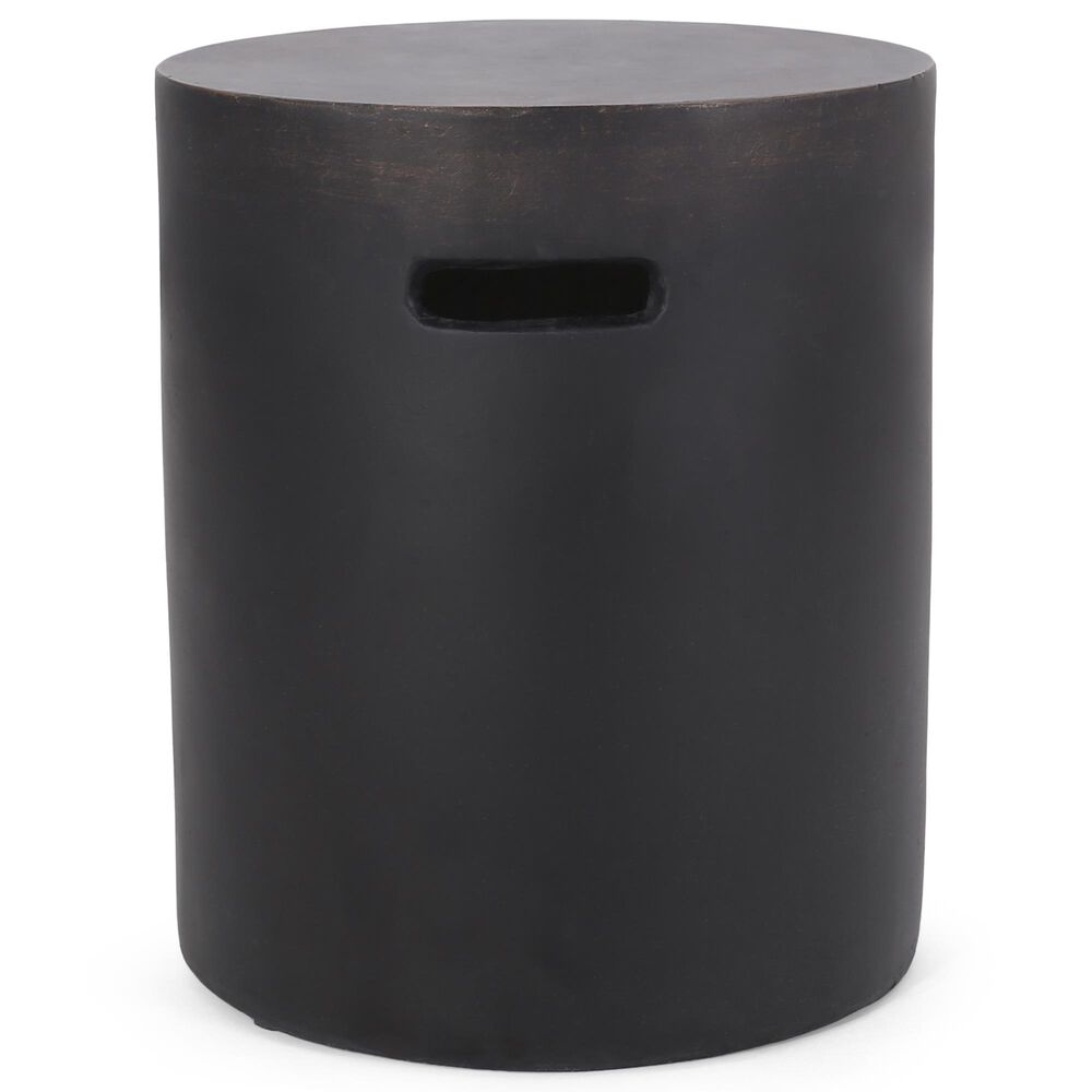Hearth and Haven Outdoor Cylindrical Side Table with Integrated Handle Cutout in Copper, , large