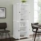 Crosley Furniture Clifton Tall Pantry in Distressed White, , large