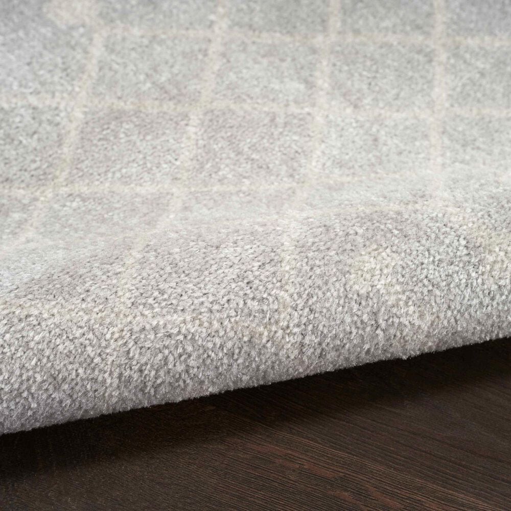 Nourison Astra Machine Washable 2&#39;2&quot; x 10&#39; Grey Runner, , large