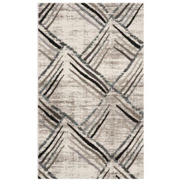 Safavieh Amsterdam AMS112A 3" x 5" Cream and Charcoal Area Rug, , large