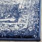 Safavieh Evoke EVK256A 2"2" x 13" Navy and Ivory Runner, , large