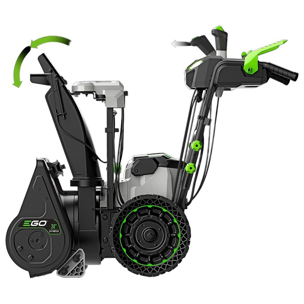EGO 24" Two-Stage Snow Blower with 2 x 7.5Ah Batteries and Dual Port Charger in Black and Gray, , large