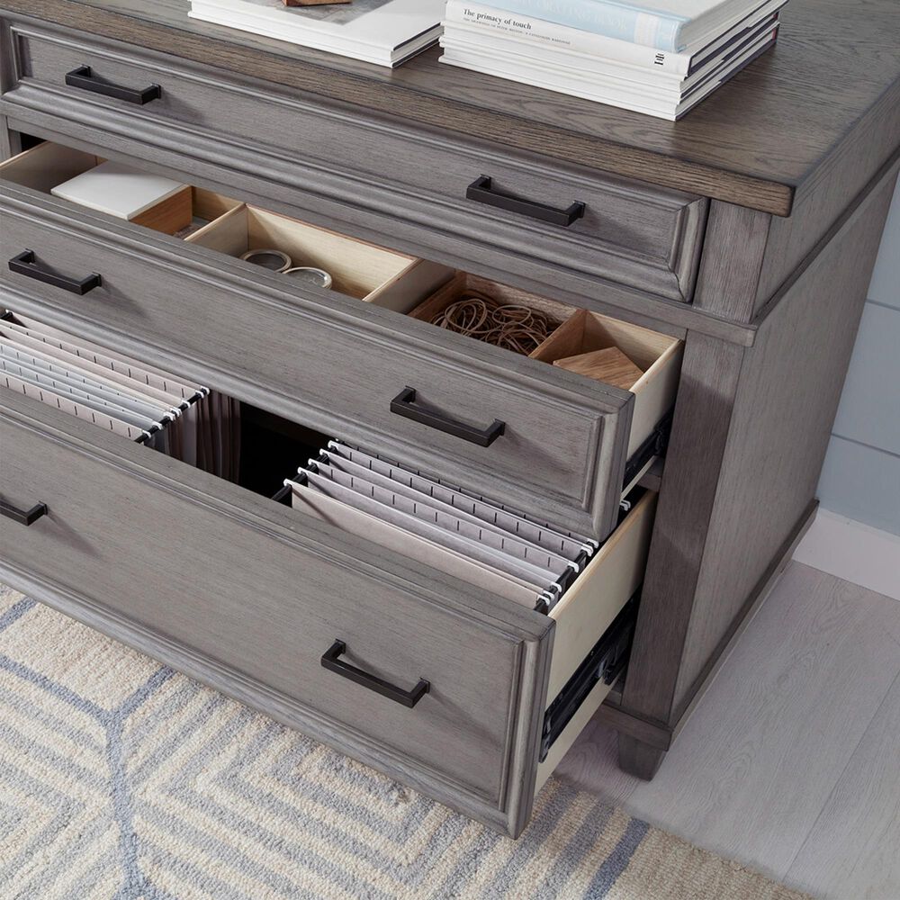Riva Ridge Caraway 3-Drawer Lateral File in Aged Slate, , large