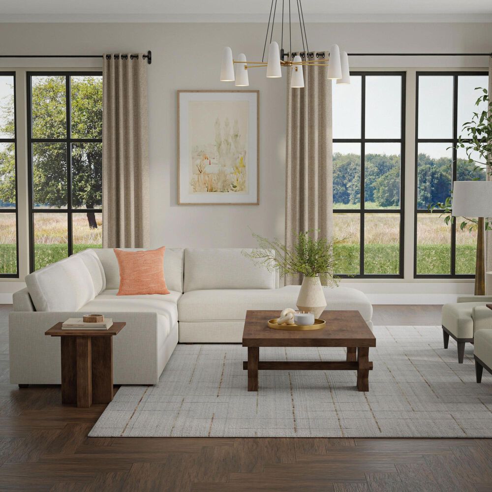 RIZZY Kiki Ivory, Beige and Charcoal 4' x 6' Area Rug, , large