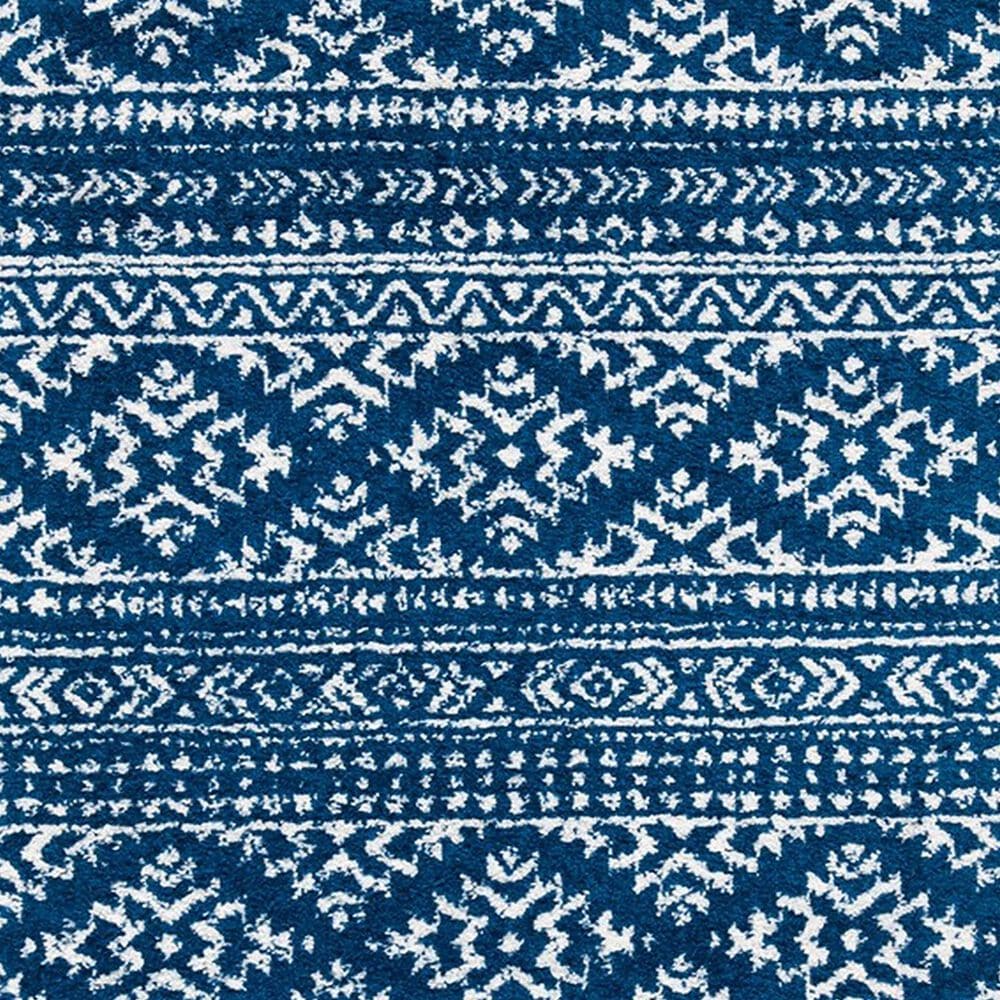 Safavieh Tulum Bohemian 6&#39;7&quot; Round Navy and Ivory Area Rug, , large