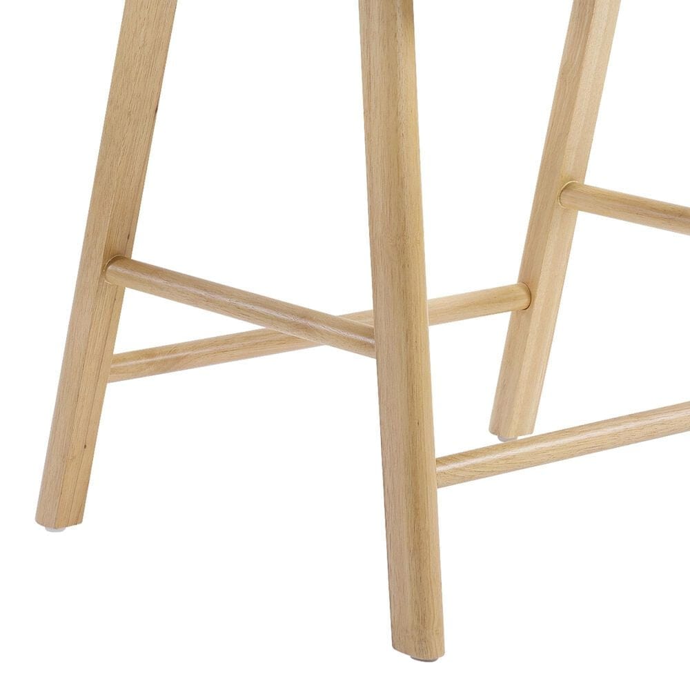OSP Home Solid Wood Counter Stool with White Linen Seating, , large