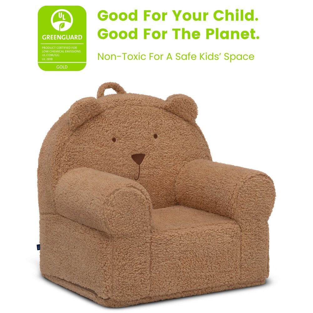Delta Children Sherpa Bear Chair in Tan, , large